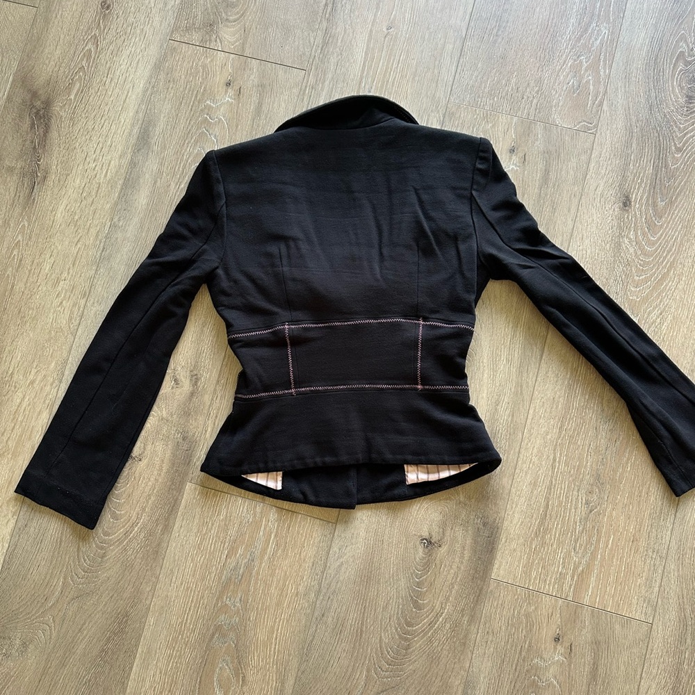 bebe Black Blazer Tailored Suit Jacket Size 0 - Picture 5 of 7
